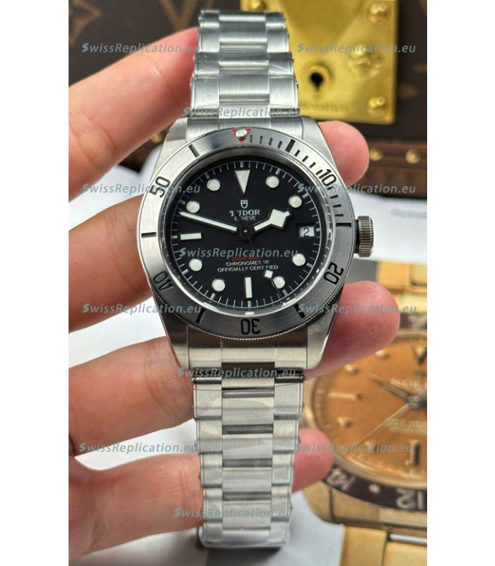 Tudor Black Bay Super Clone Steel Edition Black Dial Swiss Replica Watch 