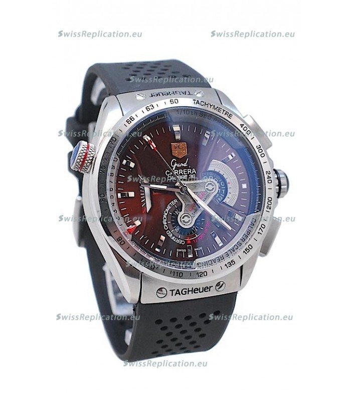 Tag Heuer Grand Carrera Calibre 36 Japanese Automatic Watch in Rubber Strap