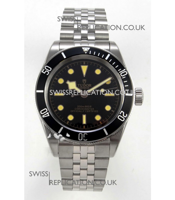 Tudor Black Bay 41 Black Dial and Bezel Jubilee Super Clone Watch 