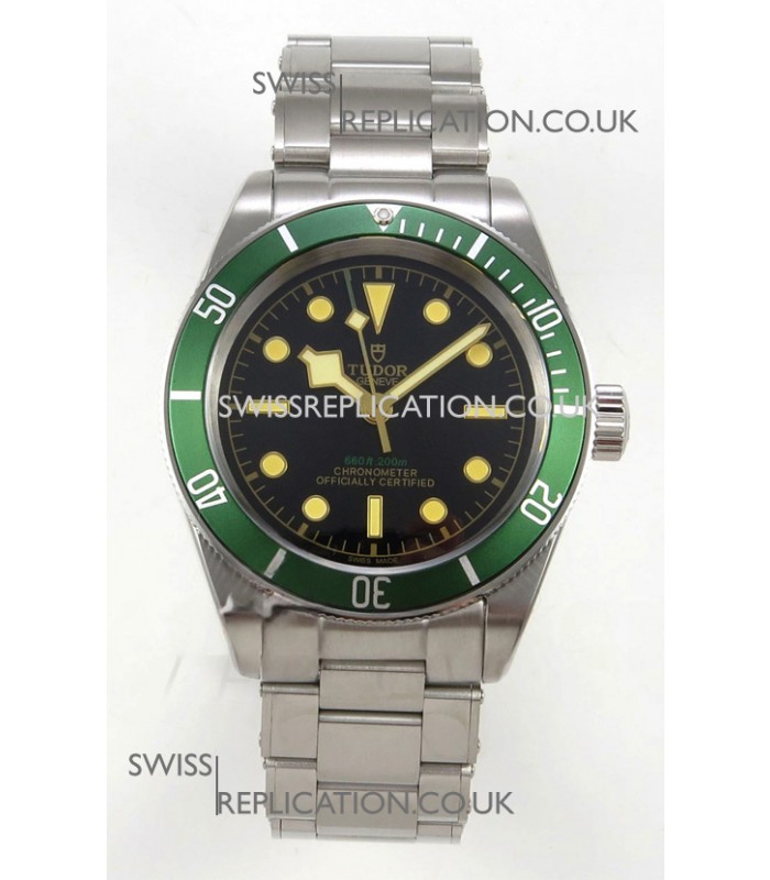 Tudor Black Bay 41 Black Dial Green Bezel Oyster Super Clone Watch 
