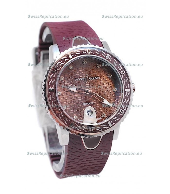 Ulysse Nardin Lady Diver Starry Night Replica Watch in Brown Dial