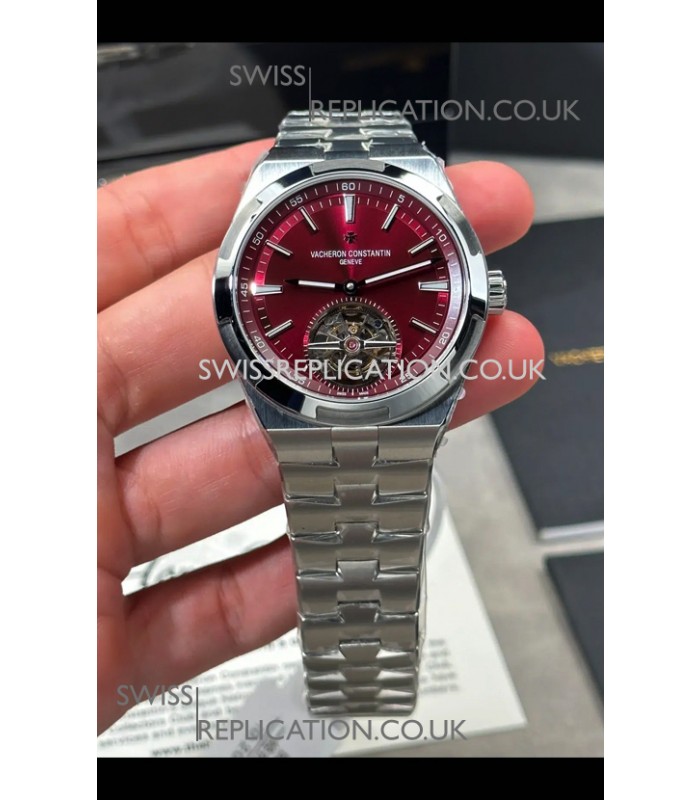 Vacheron Constantin Overseas Tourbillon Red Dial Super Clone Watch 