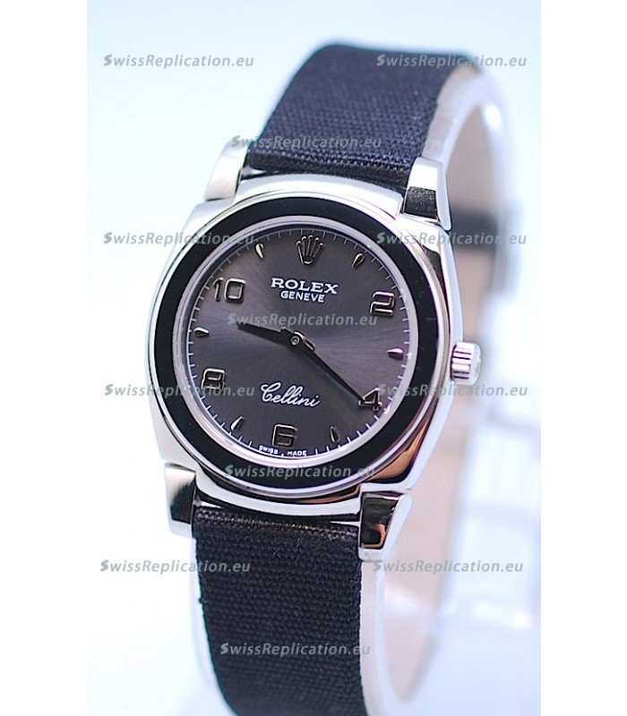 Rolex Cellini Cestello Ladies Swiss Watch in Grey Silver Face
