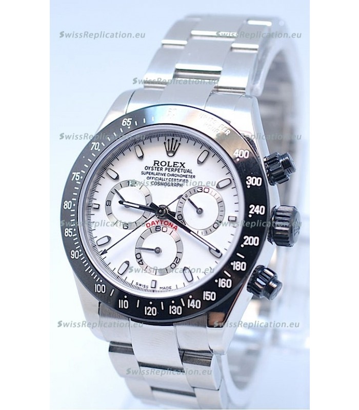 Rolex Project X Daytona Limited Edition Series II Cosmograph MonoBloc Cerachrom Swiss Watch in White Dial