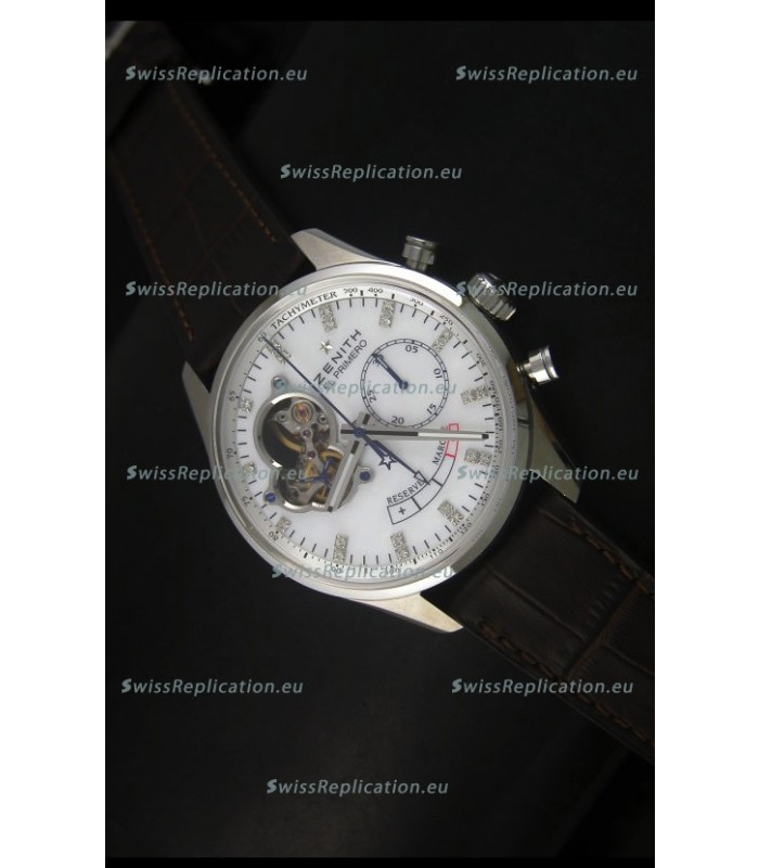 Zenith El Primero Chronomaster Handwind Power Reserve 42MM Replica Watch White Dial