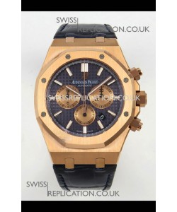 Royal Oak Chrono 26331 Rose Gold Blue Dial Super Clone Watch 