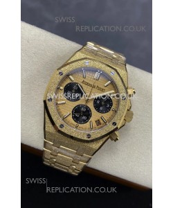 Royal Oak Chrono 26240 Frosted Yellow Gold Super Clone Watch