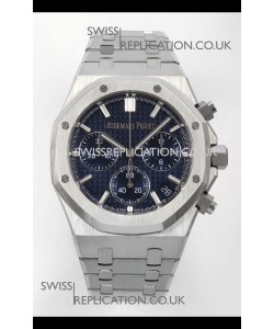 Royal Oak Chrono 26240 Blue Dial FREE SPRUNG MVMNT Steel Caing Super Clone Watch 