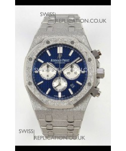 Royal Oak Chrono 26331 Frosted White Gold Blue Dial Super Clone Watch 