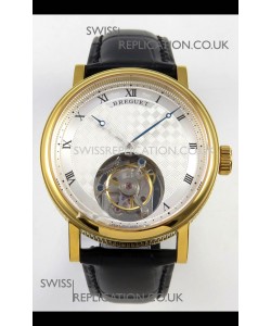 Breguet Classique Tourbillon Yellow Gold Roman Dial Super Clone Watch 