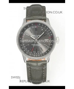 Navitimer Automatic 36 Grey Dial Steel Casing Super Clone Watch 