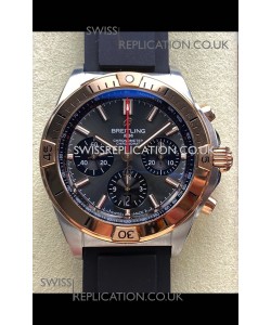 Breitling Chronomat B01 42 Grey Dial Two Tone Rubber Strap Super Clone Watch 