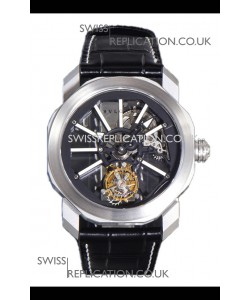 Bvlgari Octo Roma Titanium Watch in White Hour Markers Super Clone Watch 