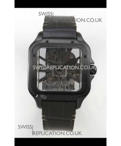 Santos De Cartier Super Clone Watch in Skeleton Dial PVD MLF Coating