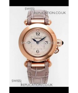 Pasha De Cartier Rose Gold Casing Watch 30MM Super Clone Watch 