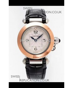 Pasha De Cartier Rose Gold Casing Watch 30MM Super Clone Watch 