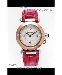 Pasha De Cartier Rose Gold Casing Watch 30MM Super Clone Watch 