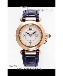 Pasha De Cartier Rose Gold Casing Watch 30MM Super Clone Watch 