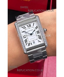 Cartier Tank Solo Swiss Automatic 31MM Diamonds Super Clone Watch 
