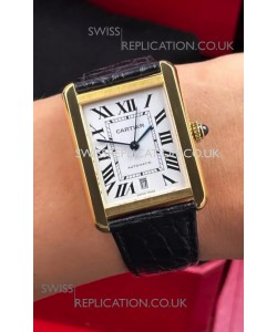 Cartier Tank Solo Swiss Automatic 31MM Yellow Gold Super Clone Watch 