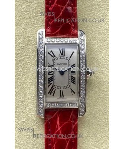 Cartier Tank Americaine Swiss Quartz 19mm Steel Casing Swiss Replica Watch 