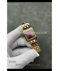 PANTHERE de Cartier 27MM Red Dial Diamonds Super Clone Watch 