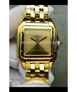 PANTHERE de Cartier 27MM Gold Dial Super Clone Watch 