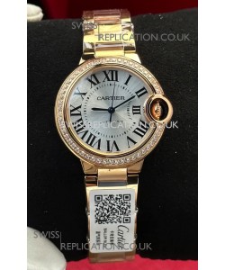 Ballon De Cartier Automatic 33MM Rose Gold Super Clone Watch 
