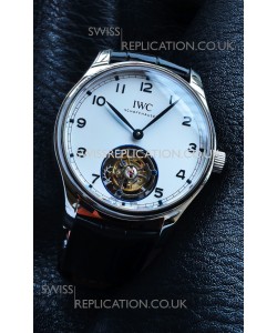 IWC Portuguese Tourbillon Steel Case White Dial Super Clone Watch 
