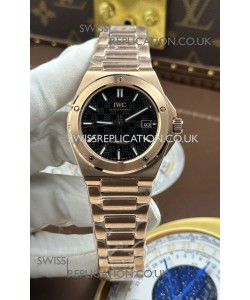 IWC Ingenieur Rose Gold Black Dial Super Clone Watch 