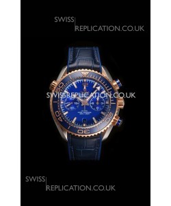 Omega Speedmaster Planet Ocean Two Tone Blue Dial Super Clone Watch 