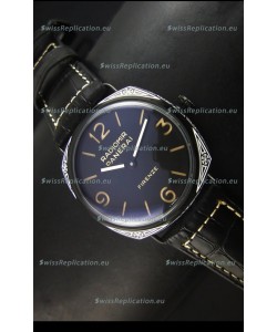 Panerai Radiomir PAM604 3 Days DLC Coated Swiss Watch with Unitas Movement