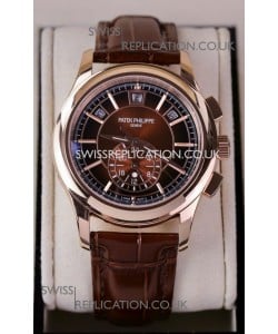 Patek Philippe 5205 Complications Moonphase Brown Dial Super Clone Watch 