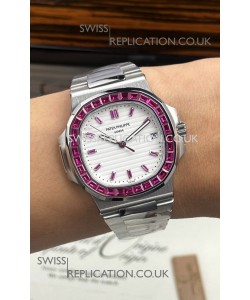 Patek Philippe Nautilus 5723 White Dial Green Rubies Super Clone Watch 
