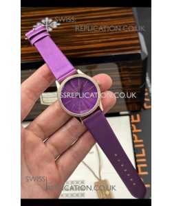 Patek Philippe Calatrava 4997 Rose Gold Purple Dial Super Clone Watch 