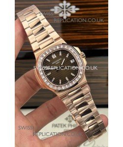 Patek Philippe Nautilus 5723 Brown Dial Rose Gold Super Clone Watch 