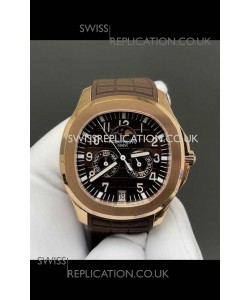 Patek Philippe Aquanaut 5261 Rose Gold Brown Dial Swiss Replica Watch