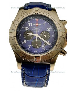 Breitling Chronograph Chronometre Japanese Watch in Blue