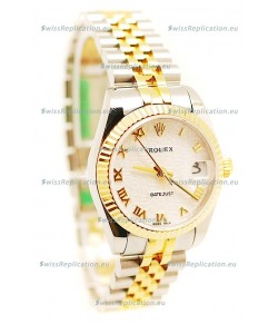 Rolex DateJust Mid-Sized Japanese Replica Two Tone Watch