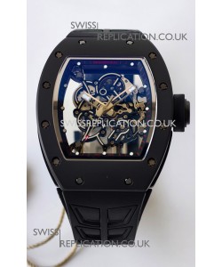 Richard Mille RM055 FREE SPRUNG MVMNT Black Ceramic Black Inner Bezel Super Clone Watch 