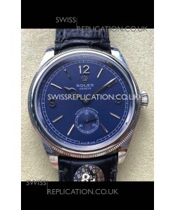 Rolex 1908 Perpetual in Steel Casing Blue Dial Swiss Replica Watch 