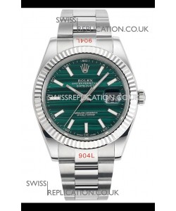 Rolex Datejust Cal.3235 Movement Green Striped Dial 41MM Super Clone Watch 