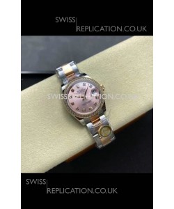 Rolex Super Clone Datejust 31MM Pink Dial Rose Gold Oyster Super Clone Watch 