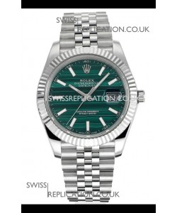 Rolex Datejust Cal.3235 Movement Green Striped Dial 41MM Super Clone Watch 