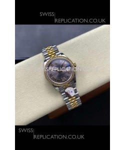 Rolex Super Clone Datejust 31MM Grey Dial Yellow Gold Super Clone Watch 
