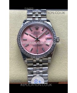 Rolex Super Clone Datejust 31MM Pink Dial Steel Case Super Clone Watch 