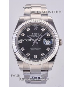Datejust Super Clone 126334 Grey Diamonds Dial 41MM FREE SPRUNG MVMNT 3235 Watch 