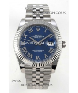 Datejust Super Clone 126334 Blue Roman Dial 41MM FREE SPRUNG MVMNT 3235 Watch 