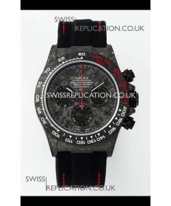 Rolex Daytona DiW Forged Cabon Casing Black Nylon Strap Super Clone Watch 