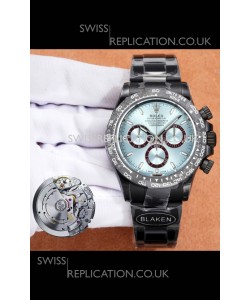 Rolex Daytona Blaken 4131 Movement ICE Blue Dial Super Clone Watch 